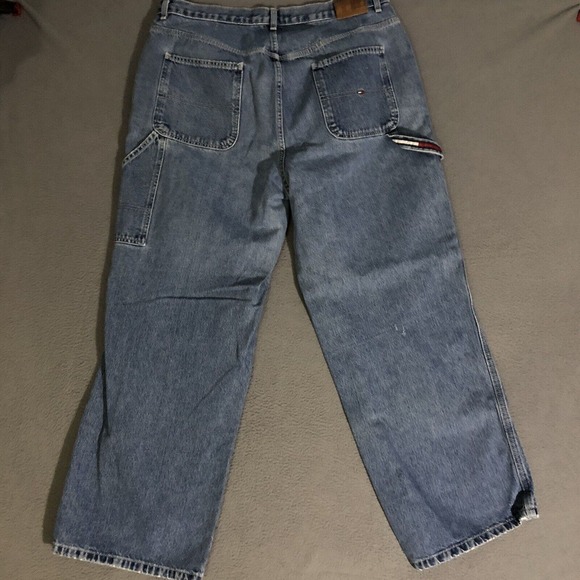 VTG Tommy Hilfiger Relaxed Fit Carpenter Jeans Women Size 8 90s Y2K Streetwear - Picture 3 of 5